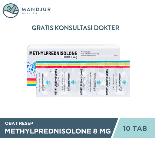 Methylprednisolone 8 Mg Strip 10 Tablet - Apotek Mandjur