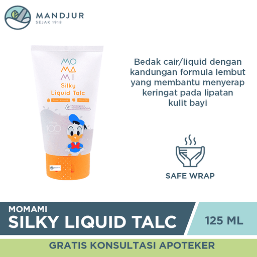 Momami Silky Liquid Talc 125 mL - Apotek Mandjur
