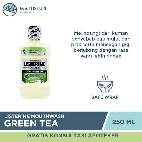 Listerine Green Tea Mouthwash 250 mL - Apotek Mandjur