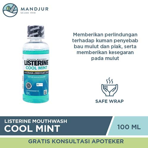 Listerine Cool Mint Mouthwash 100 mL - Apotek Mandjur