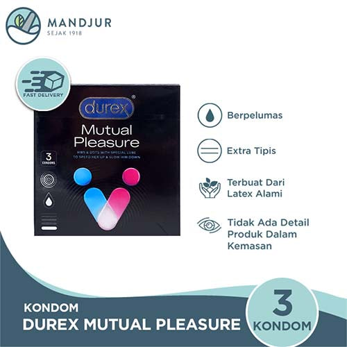 Kondom Durex Mutual Pleasure - Isi 3 - Apotek Mandjur