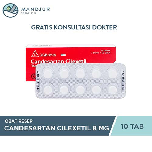 Candesartan Cilexetil 8 mg Strip 10 Tablet - Apotek Mandjur