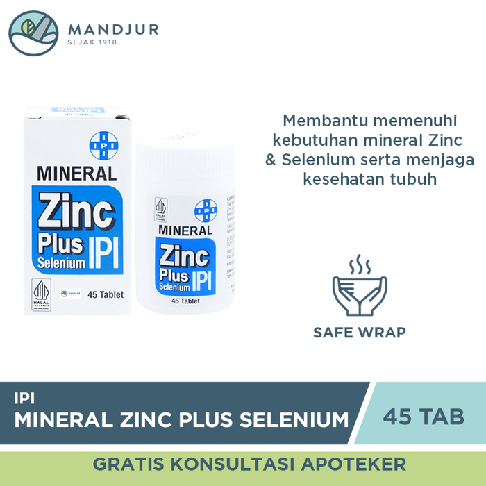 IPI Mineral Zinc Plus Selenium 45 Tablet