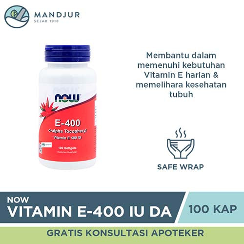 NOW Vitamin E-400 IU DA 100 SoftGels