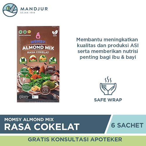 Momsy Almond Mix Cokelat 6 Sachet