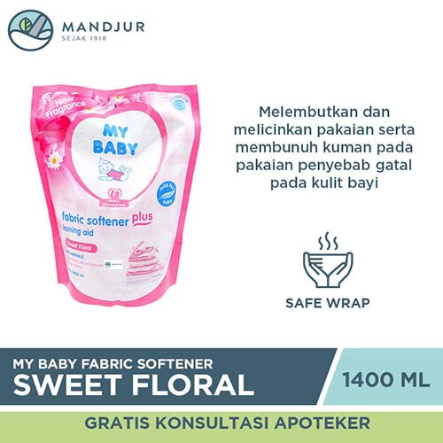 My Baby Fabric Softener Plus Ironing Aid Sweet Floral Refill 1400 mL