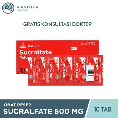 Sucralfate 500 Mg Strip 10 Tablet