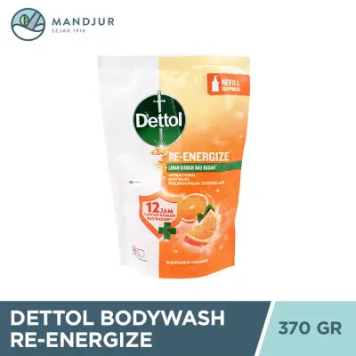 Sabun Mandi Cair Dettol ProFresh Re-Energize - 370 Gram