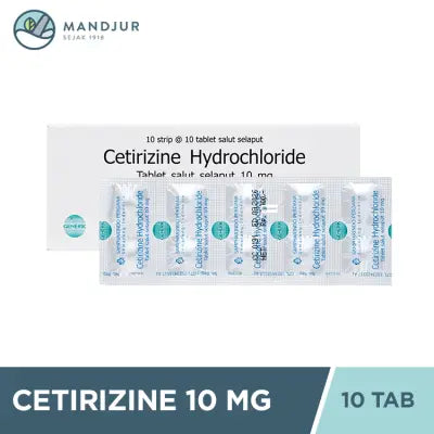 Cetirizine 10 mg 10 Tablet