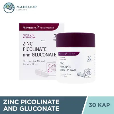 Zinc Picolinate and Gluconate 30 Kapsul