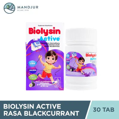 Biolysin Active Rasa Blackcurrant 30 Tablet Kunyah