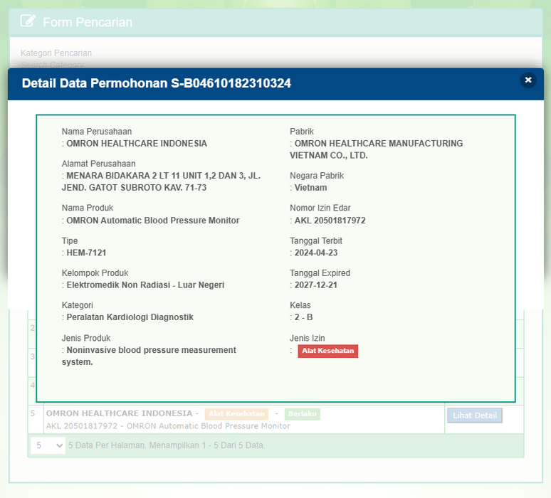 Omron Cuff size M CR24