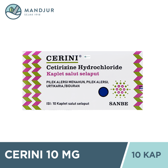 Cerini 10 Mg Strip 10 Kapsul