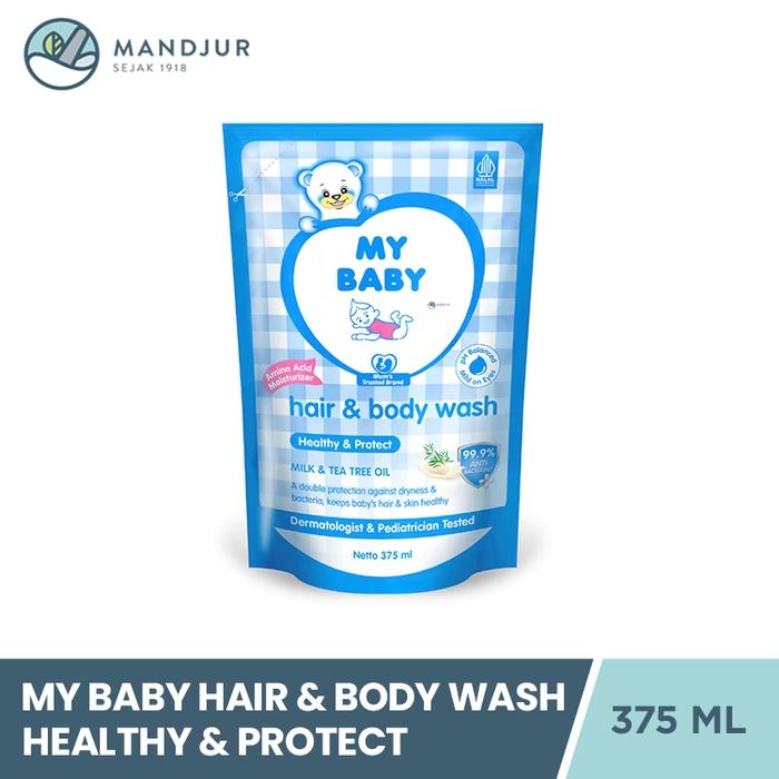 My Baby Hair & Body Wash Healthy & Protect Refill 375 mL