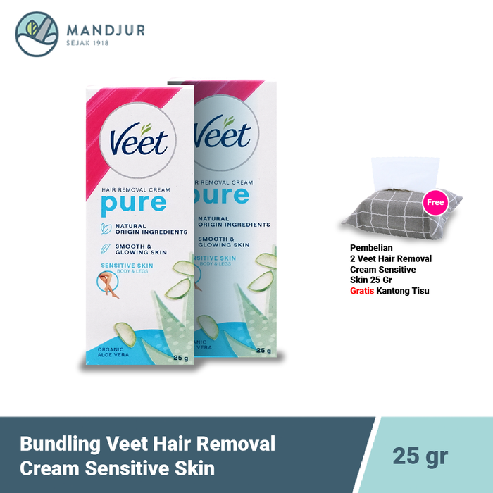 Bundling Veet Hair Removal Cream Sensitive Skin 25 gr