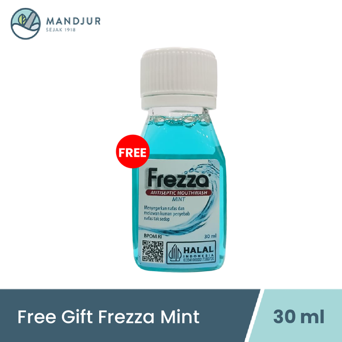 Free Gift Frezza Antiseptic Mouthwash Fluoride/Mint 30 ML
