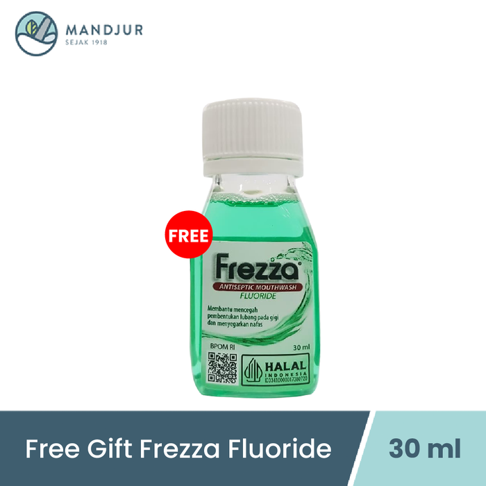 Free Gift Frezza Antiseptic Mouthwash Fluoride/Mint 30 ML