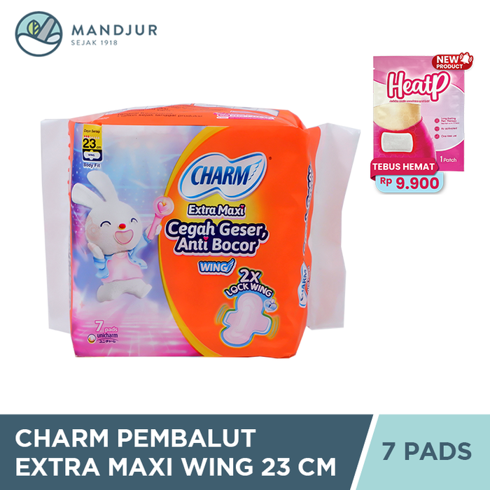 Charm Pembalut Body Fit Extra Maxi Wing 23 cm 7 Pads