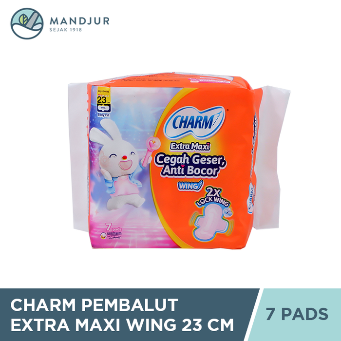 Charm Pembalut Body Fit Extra Maxi Wing 23 cm 7 Pads