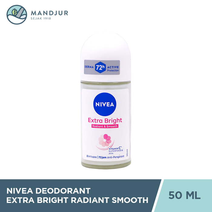 Nivea Extra Bright Radiant Smooth Deodorant Roll On 50ml