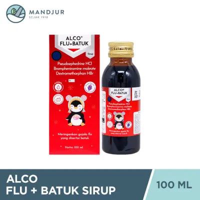 Alco Flu + Batuk Sirup 100 ml - Obat Batuk Bersin dan Hidung Tersumbat