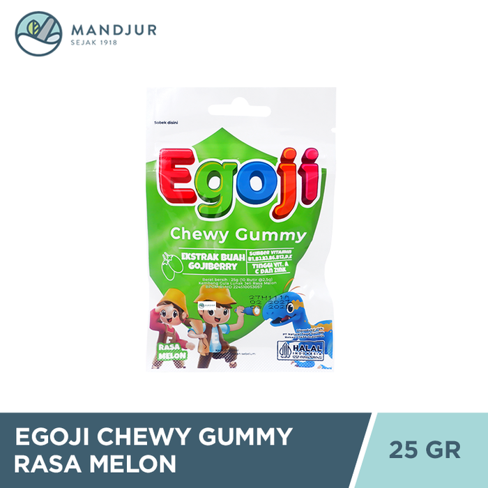 Egoji Chewy Gummy Melon Isi 10 Butir