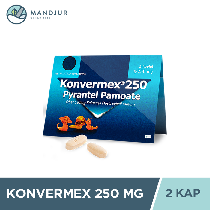 Konvermex 250 Mg Strip 2 Kaplet