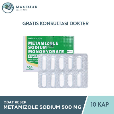 Metamizole Sodium Monohydrate 500 Mg Strip 10 Kaplet
