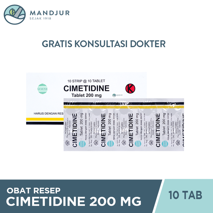 Cimetidine 200 Mg 10 Tablet