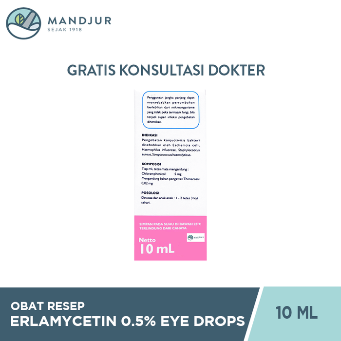 Erlamycetin 0.5% Eye Drops 10 ml