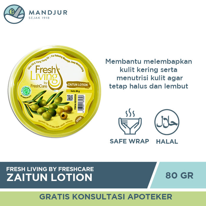Fresh Living Zaitun Lotion 80 Gr - Apotek Mandjur