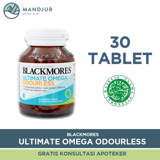 Blackmores Ultimate Omega Odourless 30 Tablet - Apotek Mandjur