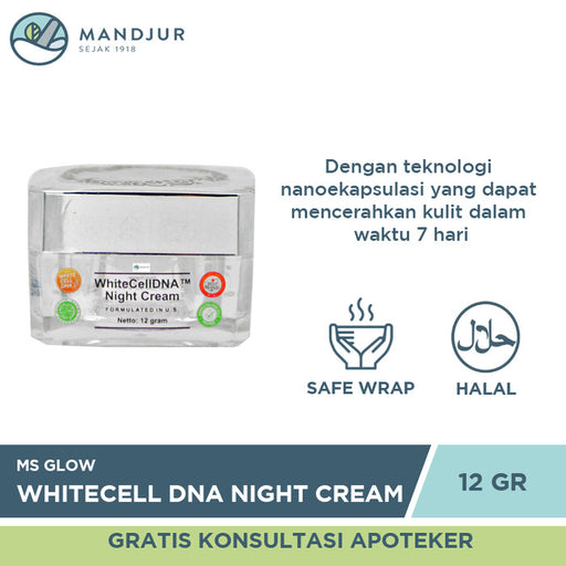 MS Glow White Cell DNA Night Cream 12 Gr - Apotek Mandjur