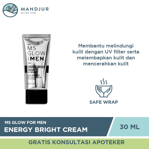 Ms Glow Men Energy Bright Cream 30 ML - Apotek Mandjur