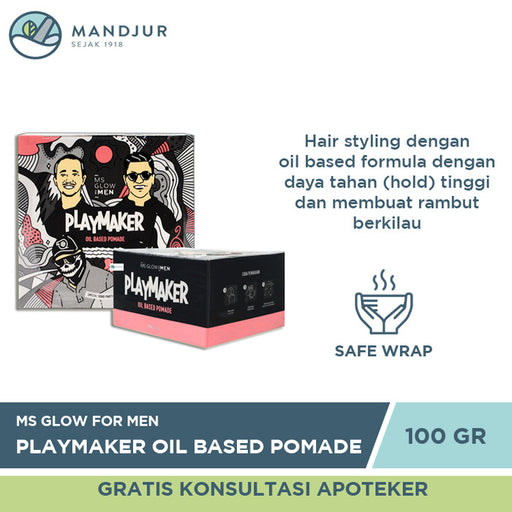 Ms Glow Men Playmaker Oil Based Pomade - Apotek Mandjur