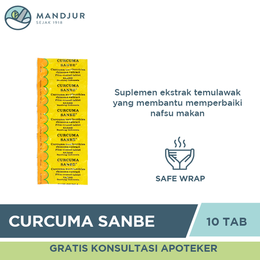Curcuma Sanbe 10 Tablet - Apotek Mandjur