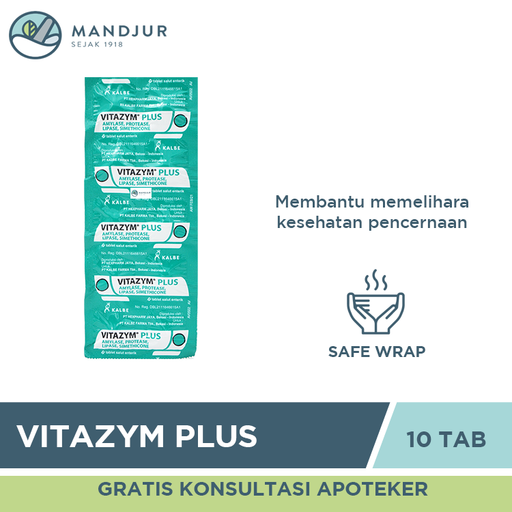 Vitazym Plus Strip 10 Tablet - Apotek Mandjur