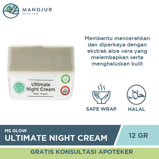Ms Glow Ultimate Night Cream 12 Gr - Apotek Mandjur