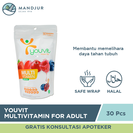 Youvit Multivitamin For Adult 30 Gummies - Apotek Mandjur