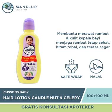 Cussons Baby Hair Lotion Candle Nut & Celery 100 ML - Apotek Mandjur
