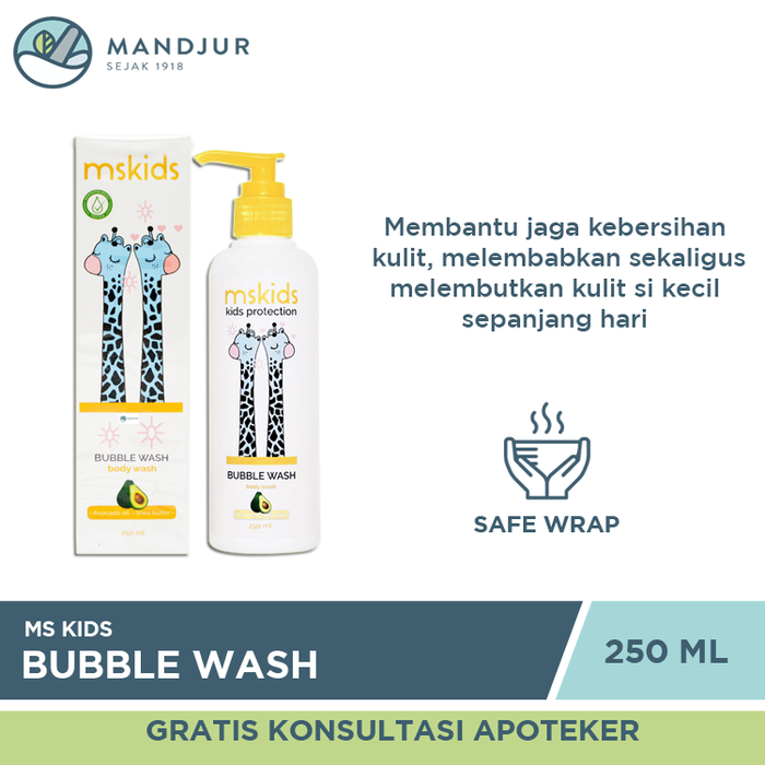 Ms Glow Kids Bubble Wash 250 ML - Apotek Mandjur