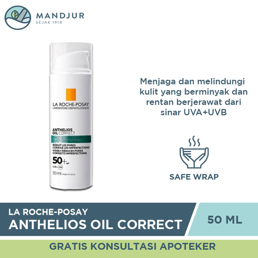 La Roche Posay Anthelios Oil Correct 50+ SPF 50 mL - Apotek Mandjur