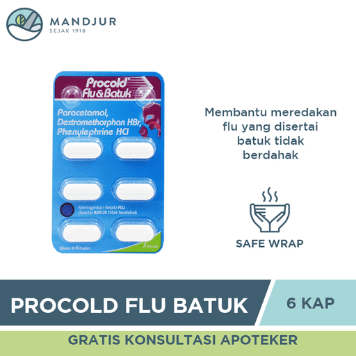 Procold Flu Dan Batuk 6 Kaplet - Apotek Mandjur