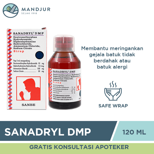 Sanadryl DMP Sirup 120 mL - Apotek Mandjur