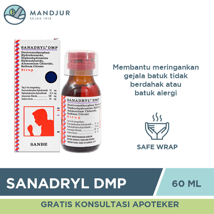 Sanadryl DMP Sirup 60 mL - Apotek Mandjur