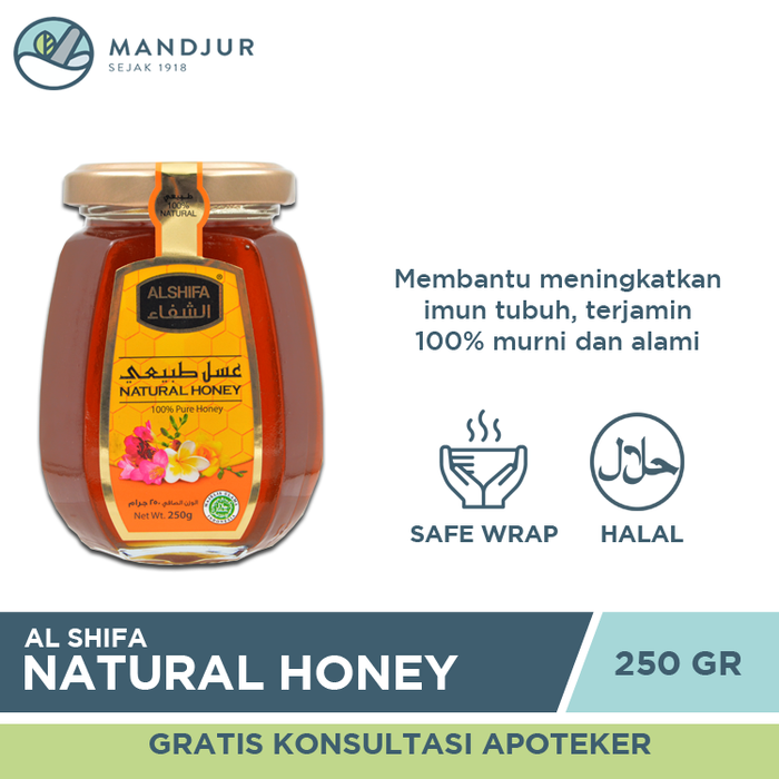 Madu AL SHIFA Natural Honey 250 Gr - Apotek Mandjur