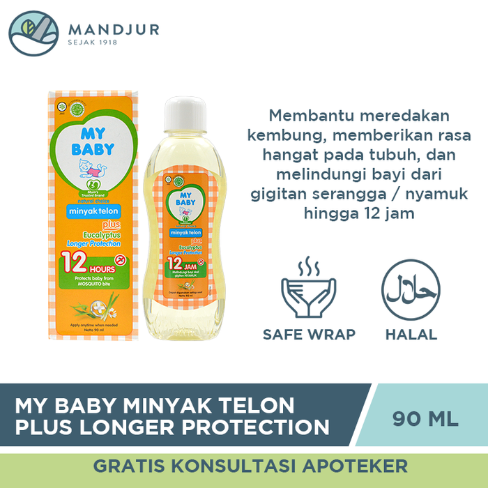 My Baby Minyak Telon Plus Long Protection 90 Ml - Apotek Mandjur