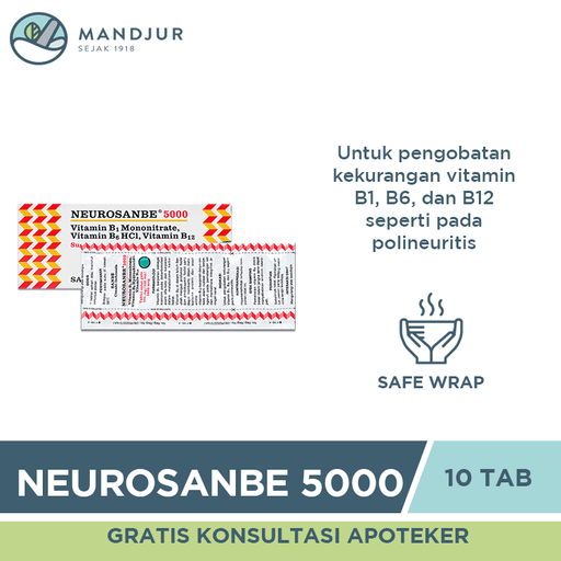 Neurosanbe 5000 10 Tablet - Apotek Mandjur