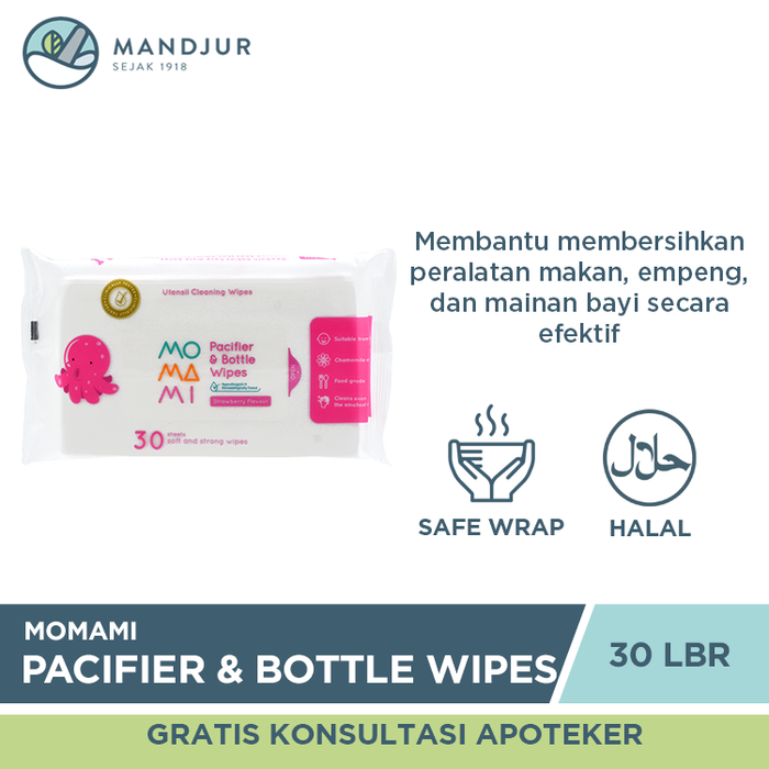 Momami Pacifier & Bottle Wipes 30 Lembar