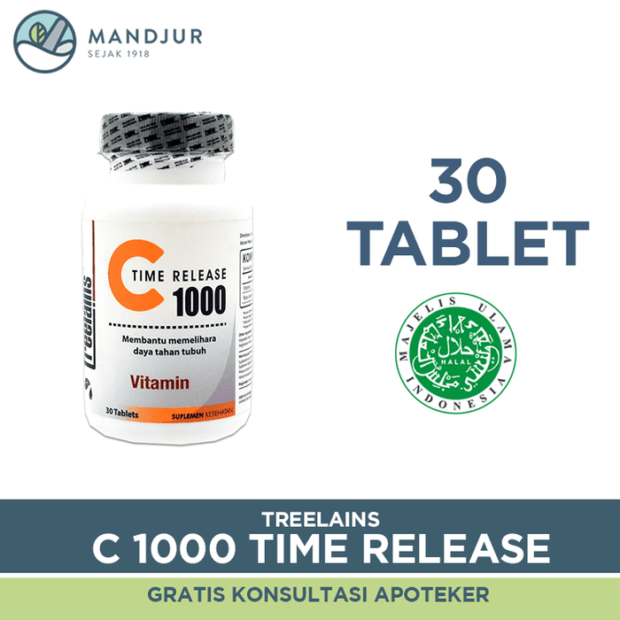Treelains C 1000 Time Release 30 Tablet - Apotek Mandjur